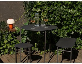 Bancă de grădină neagră din metal Disc – Zone