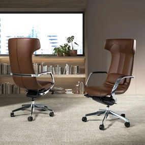 Scaun de birou modern piele sintetica Brown