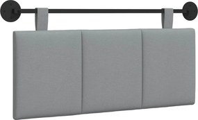 vidaXL Cap de pat suspendat Dungi Gri deschis 110 x 55 x 5 cm țesătură