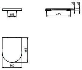 Capac WC Ideal Standard Atelier Blend Curve softclose alb lucios
