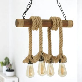 Lustră pe lanț Brilagi KOS 4xE27/60W/230V fag