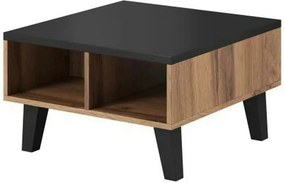 Masuta cafea LOTTA, negru/stejar sonoma, PAL, 60x60x35 cm