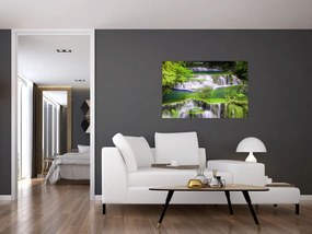 Tablou - Cascada Huay Mae Khamin, Kanchanaburi, Thailanda (90x60 cm)