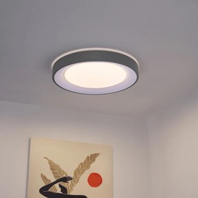 Plafonieră modernă gri cu alb 48cm incl. LED Dimmable RGB - Kanton