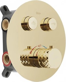 Set de dus incastrat Rea Lungo Diamond Gold + BOX