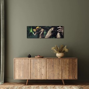 Tablou - Femeia grațioasă cu fluture (cu ceas) (90x30 cm)