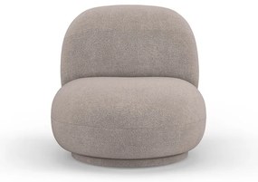 Fotoliu bej cu tapițerie din stofă bouclé Chuck – Micadoni Home