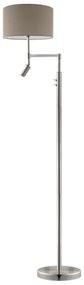 Lampadar LED Eglo TUNJA 1xE27/60W/230V + LED/2,1W d. 38 cm crom/taupe
