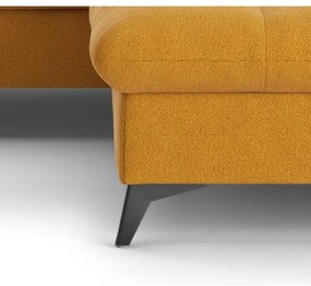 Canapea colțar extensibilă în L MARANO, dreapta, portocalie