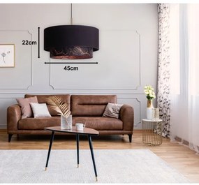 Duolla - Lustră pe cablu NANTES 1xE27/15W/230V d. 45 cm neagră/cupru