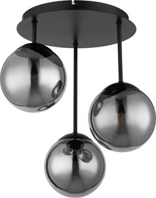 Globo 47441-3S - Lustru aplicat HARMON 3xE14/25W/230V negru