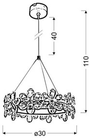 Lustră LED pe cablu ARVIN LED/14W/230V