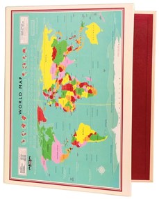 Mapă cu șină Rex London World Map, 32 x 26 cm