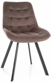 Scaun de bucătărie Albons Velvet, maro