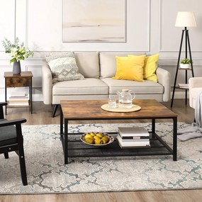 Masuta cu sertar TAYLOR 40x40 cm, rustic maro