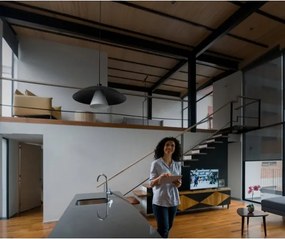 Osram - Pendul cu cablu DECOR FLYING MUSHROOM 1xE27/25W/230V, Ø 50 cm, negru