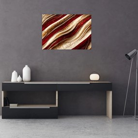 Tablou pe sticlă - Aur - textură albă (70x50 cm)