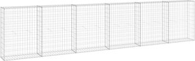 vidaXL Perete gabion cu capace, 300 x 30 x 100 cm, oțel galvanizat