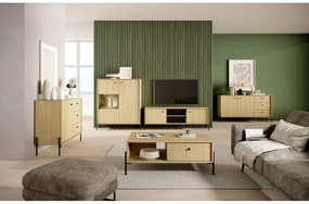 Comoda RTV in decor stejar SCANDI 203 3D