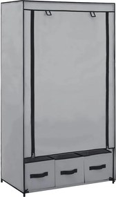 vidaXL Șifonier, gri, 87 x 49 x 159 cm, material textil