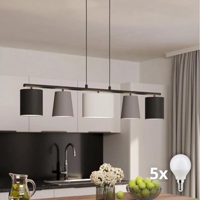 Eglo 98588 - Lustră LED suspendată pe cablu ALMEIDA 5xE14/25W/230V