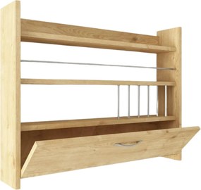 Raft KNOTT, stejar, PAL melaminat, 85x15x65 cm