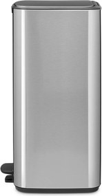 Coș de gunoi argintiu mat cu pedală din oțel 30 l Bo – Brabantia