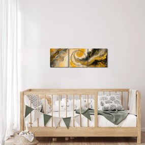 Tablou - Abstractizare în spirală (cu ceas) (90x30 cm)