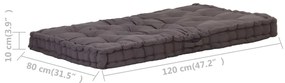 Perna podea canapea din paleti, 120x80x10, antracit, bumbac 1, Antracit, 120 x 80 x 10 cm