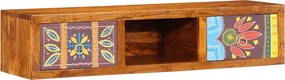 vidaXL Dulap TV de perete multicolor 100x30x22 lemn masiv de salcam