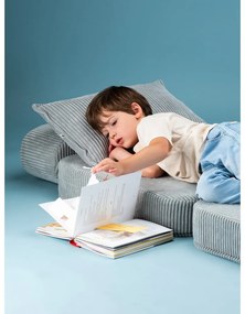 Fotoliu de copii verde mentă cu tapițerie din catifea reiată Flip – Wigiwama