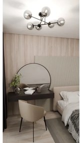 Lustră pe tijă ROMA 6xE14/10W/230V negru/fumuriu