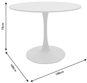 Masa Balou MDF negru D100x75cm