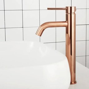 Baterie pentru lavoar Rea Lungo Rose Gold High