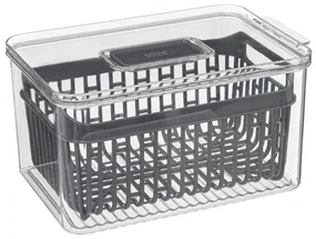 Cutie organizare Frigider Tiny, acril, cu capac, 24 x 12 x 15 cm