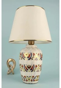 Lampă de masă RAMZES 1xE27/40W/230V crem/auriu