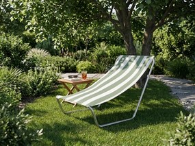 Sezlong pliabil de plaja SAND, dungi verde deschis