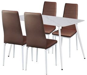 Jenna 4+1 set de sufragerie maro