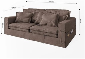 Canapea maro 236 cm Nora – Ropez