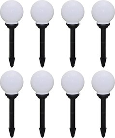 vidaXL Lămpi de exterior pentru alee LED 8 buc. 15 cm, cu țăruș de sol