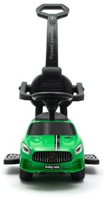 Mașinuță Baby Mix pentru copii cu sunet și barăde ghidare Racer, verde