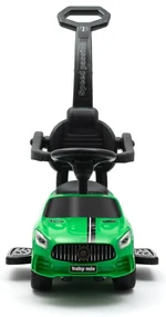 Mașinuță Baby Mix pentru copii cu sunet și barăde ghidare Racer, verde