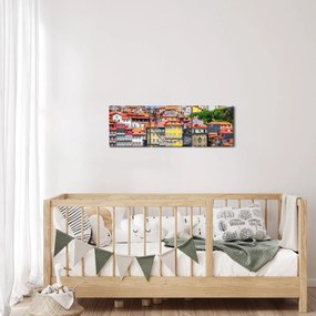 Tablou - Ribeira, Portugalia (cu ceas) (90x30 cm)