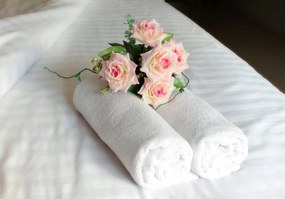 Set 2 prosoape, hotel Line, bedora, 50x90 cm, 100% bumbac cardat, 500 g/mp, alb, 2 piese