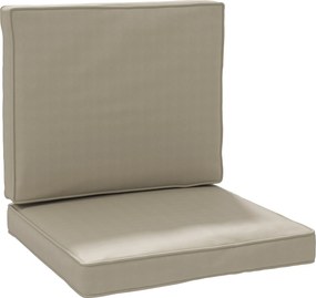 Outsunny Set de 2 perne pentru scaun perne de șezut cu huse detașabile perne matlasate umplutură din spumă poliester kaki | Aosom Romania