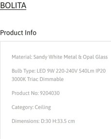 Plafoniera LED design circular BOLITA diametru-30cm, NVL-9204030