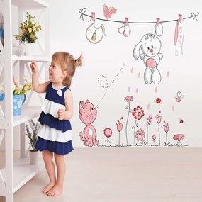 Sticker perete Pink Bunny