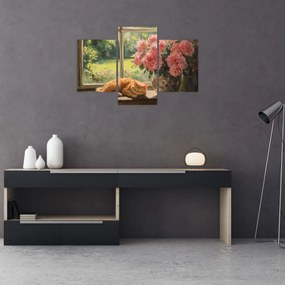 Tablou - Pisică la fereastră (90x60 cm)