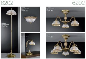 Aplica de perete design clasic din alama si sticla 6202