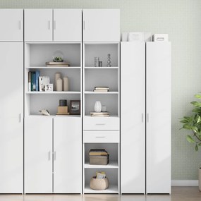 vidaXL Dulap depozitare slim alb 45x42,5x225 cm lemn prelucrat